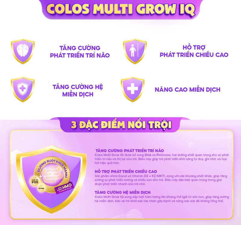 Đặc điểm nổi trội của Colos Multi Grow IQ