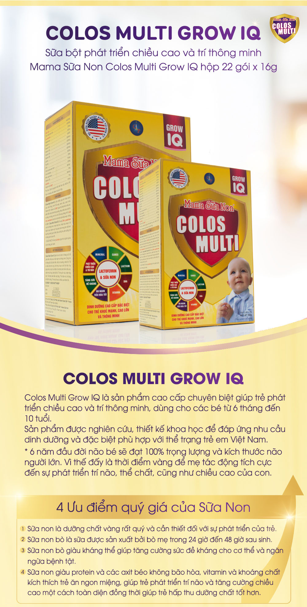 sữa colosmulti IQ cao cấp - Sữa non Colosmulti Multi