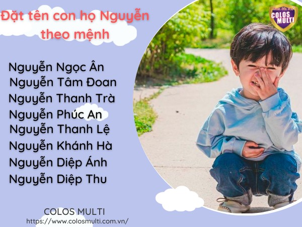 Đặt tên con họ Nguyễn theo mệnh.