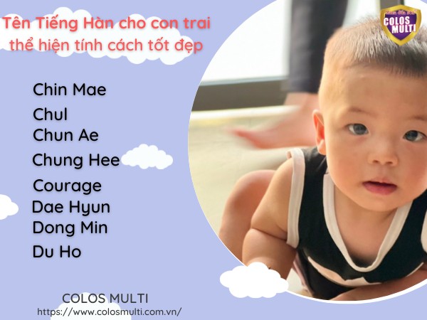 Tên tiếng Hàn cho con trai thể hiện tính cách tốt đẹp