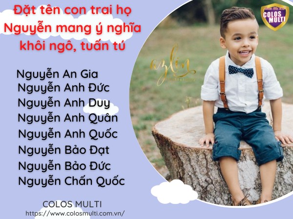 Đặt tên con trai họ Nguyễn mang ý nghĩa khôi ngô
