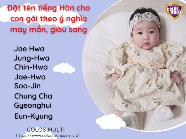 Đặt tên tiếng Hàn cho con gái theo ý nghĩa may mắn, giàu sang