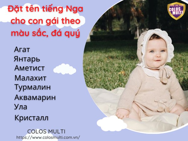 Đặt tên tiếng Nga cho con gái theo màu sắc