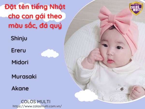 Đặt tên tiếng Nhật cho con gái theo màu sắc