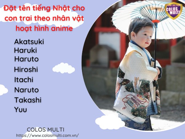 Đặt tên tiếng Nhật cho con trai theo nhân vật hoạt hình anime