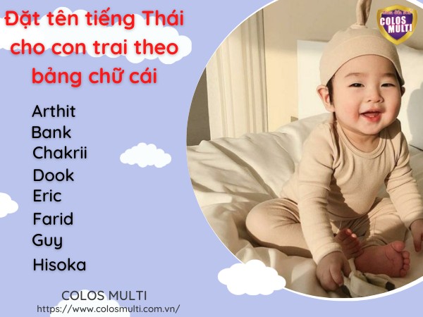 Đặt tên tiếng Thái cho con trai theo bảng chữ cái