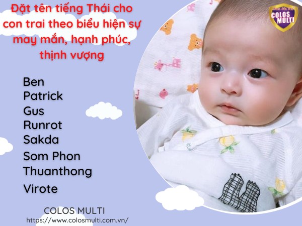 Đặt tên tiếng Thái cho con trai theo biểu hiện sự may mắn