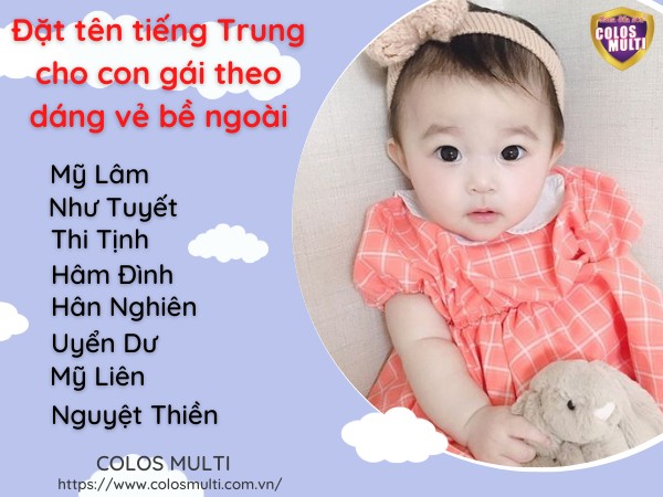 Đặt tên tiếng Trung cho con gái theo dáng vẻ bề ngoài