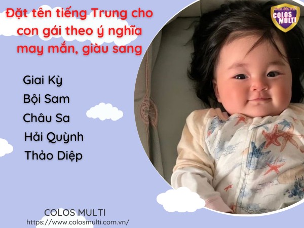 Đặt tên tiếng Trung cho con gái theo ý nghĩa may mắn
