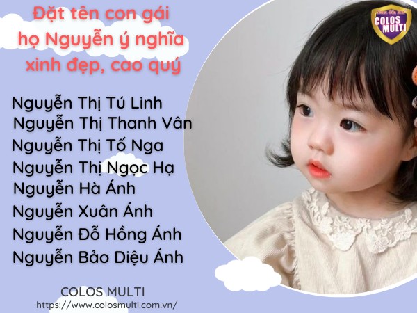 Tên con gái họ Nguyễn xinh đẹp cao quý